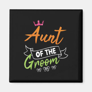 Tante van de bruidegom bruid Happy Wedding Marry D Magneet