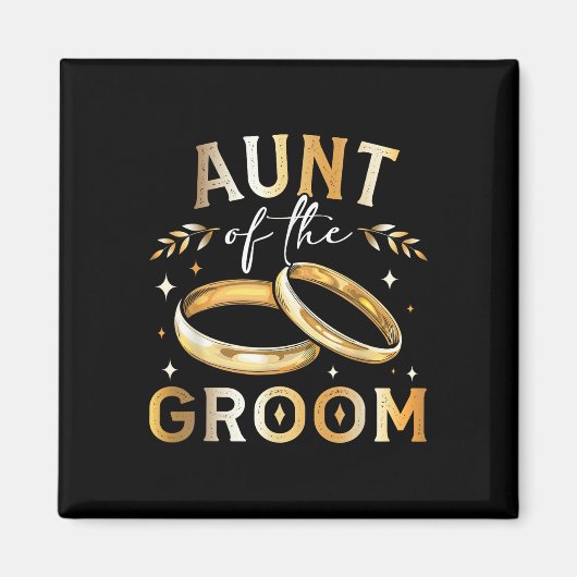Tante van de bruidegom bruidegom Tante bruiloft en Magneet (Voorkant)