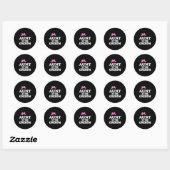 Tante van de bruidegom bruiloft ronde sticker (Vel)