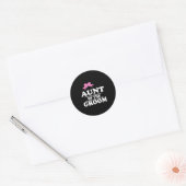 Tante van de bruidegom bruiloft ronde sticker (Envelop)