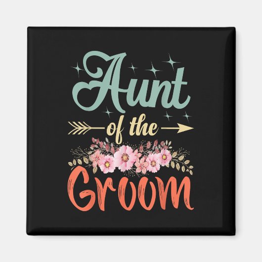 Tante Van De Bruidegom Geschenken Mama Bruid Bruid Magneet (Voorkant)