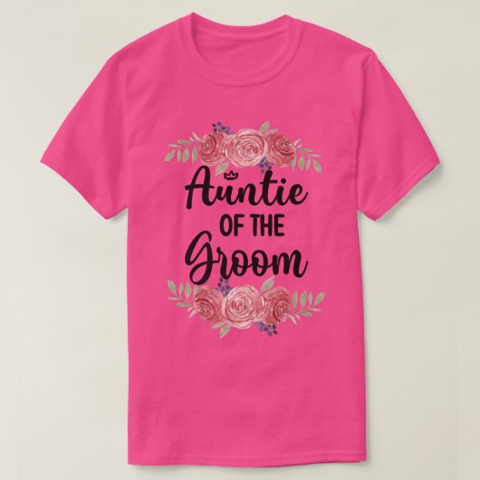 Tante van de bruidegom huwelijksfeest bruidegom br t-shirt (Design voorkant)