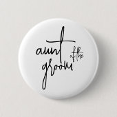 Tante van de bruidegom knop ronde button 5,7 cm (Voorkant)