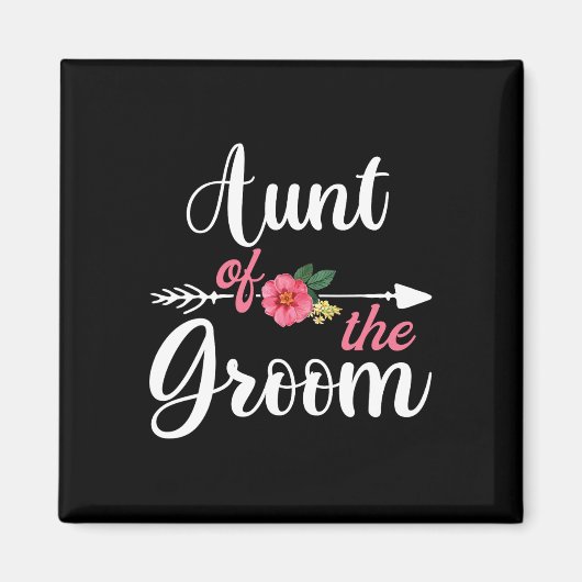 Tante van de bruidegom T-shirts voor vrouwen Magneet (Voorkant)