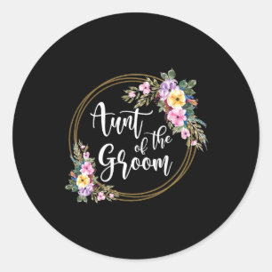 Tante van de bruidegom Tante Bloemen Tante van de Ronde Sticker