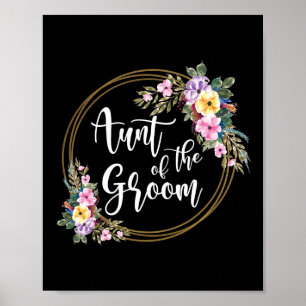 Tante van de bruidegom Tante Flowers Tante van de Poster