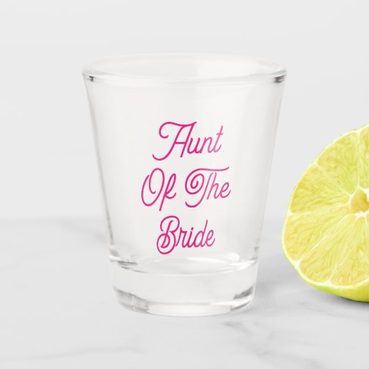 Tante van de bruidsbruid Elegant Wedding Gift Favo Shot Glas (Voorkant)