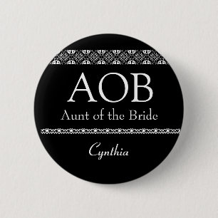 Tante van de Button van de Bride BLACK en de WITTE