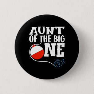 Tante van de grote een Gevist jongen eerste verjaa Ronde Button 5,7 Cm