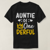 Tante van de heer Onederful 1e feestje Matching Fa T-shirt (Design voorkant)