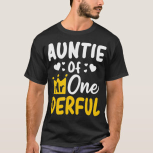 Tante van de heer Onederful 1e feestje Matching Fa T-shirt