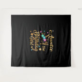 Tante van de jarige einhoorn T-shirt Wandkleed (Voorkant (horizontaal))