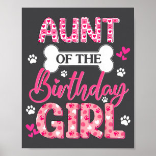 Tante Van De Jarige Hond Poot Thema Familie Moeder Poster