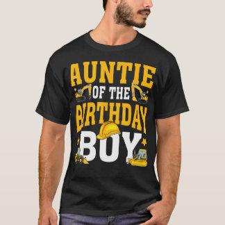Tante van de jarige jongen bijpassende bouw t-shirt