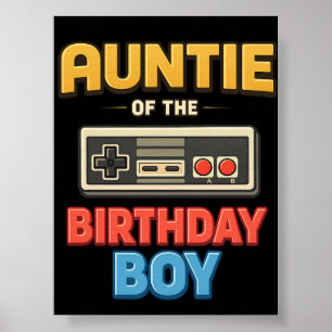 Tante van de jarige jongen Matching familie Poster