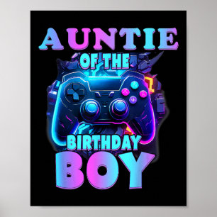 Tante van de jarige Matching Video Game Bir Poster