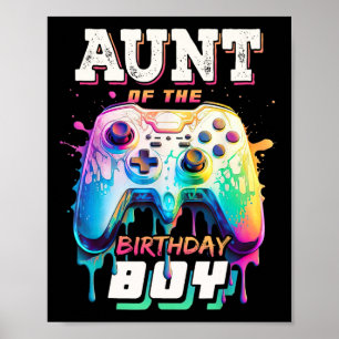Tante van de jarige Matching videospel Verjaardag Poster