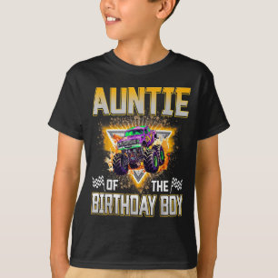 Tante van de jarige Monster Truck Verjaardag T-shirt