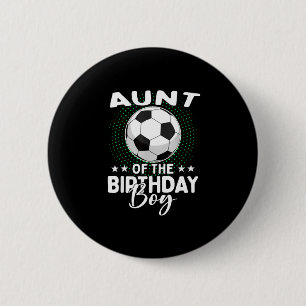 Tante van de jarige voetballer verjaardag ronde button 5,7 cm