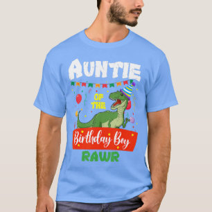 tante van de jongen Dinosaur Raptor Auntie T-shirt