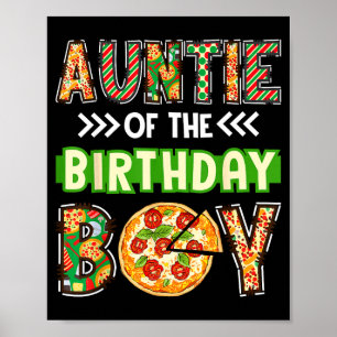 Tante van de jongen verjaardag jongen pizza liefhe poster