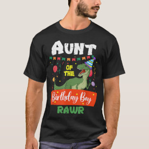 Tante van de jongere jongen Dinosaur Raptor tante T-shirt