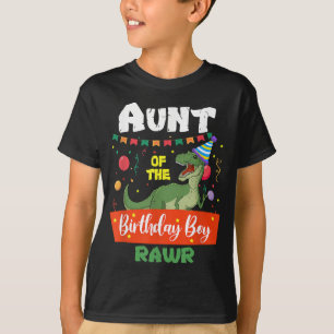 Tante van de jongere jongen Dinosaur Raptor tante T-shirt