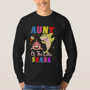 Tante van de kleine haai tante nichtje haai verjaa t-shirt