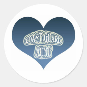 Tante van de kustwacht ronde sticker