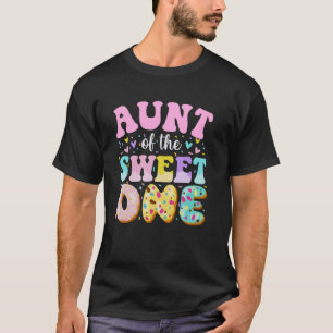 Tante van de lieve één 1e verjaardag donut thema f t-shirt