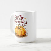 Tante van de Schattigee pompoenen in de patch Koffiemok (Voorkant links)