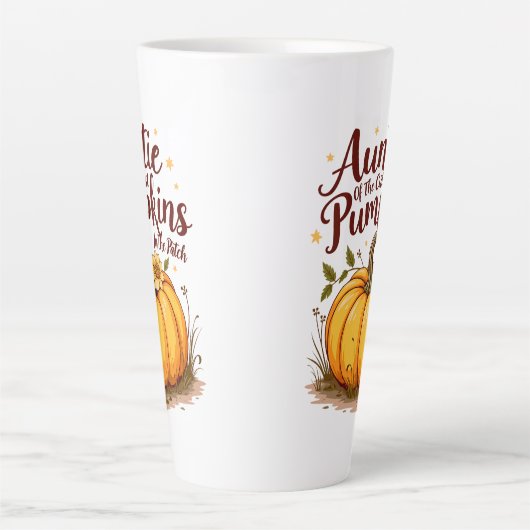 Tante van de Schattigee pompoenen in de patch Latte Mok (Voorkant)