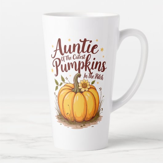 Tante van de Schattigee pompoenen in de patch Latte Mok (Rechts)