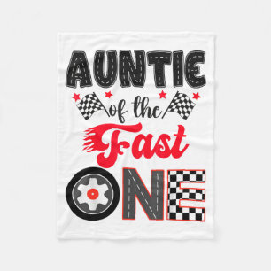 Tante van de snelle een auto racing papa 1e verjaa fleece deken