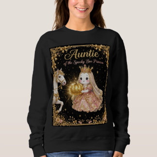 Tante van de Spooky Boo Prinses Shirt Zwart Goud