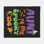 Tante van de Spooky One Halloween Family Matching Fleece Deken (Voorkant (Horizontaal))