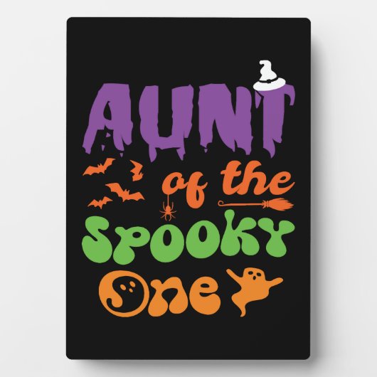 Tante van de Spooky One Halloween Family Matching Fotoplaat (voorkant)