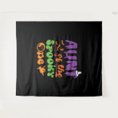 Tante van de Spooky One Halloween Family Matching Wandkleed (Voorkant (horizontaal))