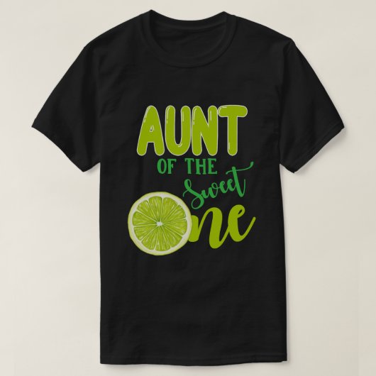 Tante van de Sweet One 1e Verjaardag Lemon Meisje  T-shirt (Design voorkant)