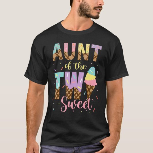 Tante van de twee zoete bruidsmeisjes Ice Cream Tw T-shirt (Voorkant)