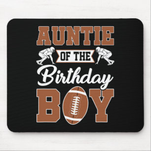 Tante van de verjaardag Boy Football Party Family Muismat