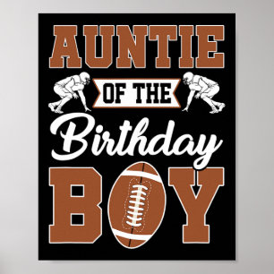 Tante van de verjaardag Boy Football Party Family Poster