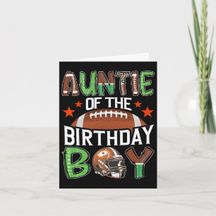 Tante van de verjaardag Boy Game Day Football Kaart