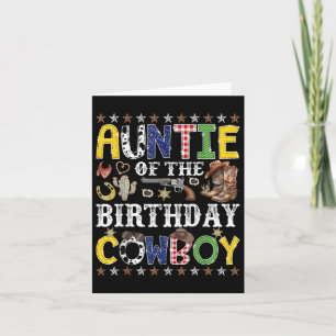 Tante van de verjaardag cowboy Western Rodeo tante Kaart
