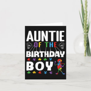 Tante van de Verjaardag Jongen Autisme Bewustzijns Kaart