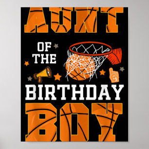 Tante van de verjaardag jongen basketbal B-Day Dec Poster