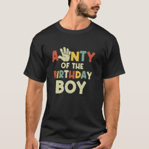 Tante van de verjaardag jongen Hi vijf jaar oude B T-shirt