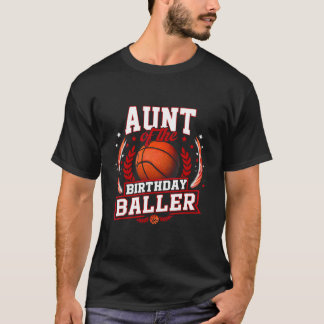 Tante van de verjaardag Ller Sketll Bll Thema Verj T-shirt