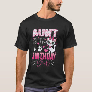 Tante Van De Verjaardag Meisje Kat Kitty Familie O T-shirt