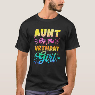 Tante van de Verjaardag Meisje Tie Dye 1e Verjaard T-shirt